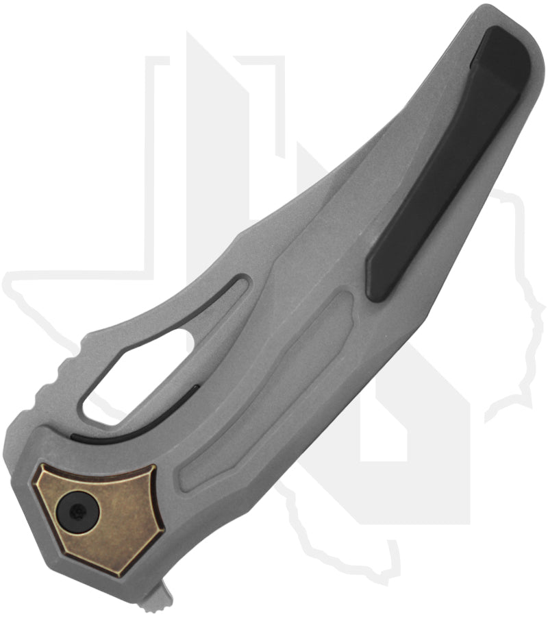 Arcane Design The Crypt CRYP-SW-GOLD - Stonewashed Titanium, Gold Pivot Collar, Stonewashed Persian