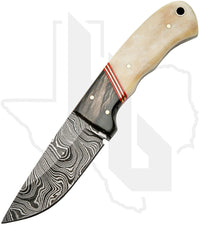 SZCO Skinner DM-1068 - White Bone, Buffalo Horn, Damascus
