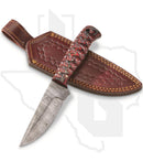 SZCO Smokewood Exotic Hunter DM-1219 - Black & Red Wood, Damascus