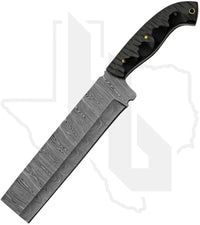 Rite Edge Slate Cleaver DM1332 - Black Micarta, Damascus