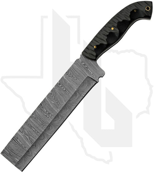 Rite Edge Slate Cleaver DM1332 - Black Micarta, Damascus