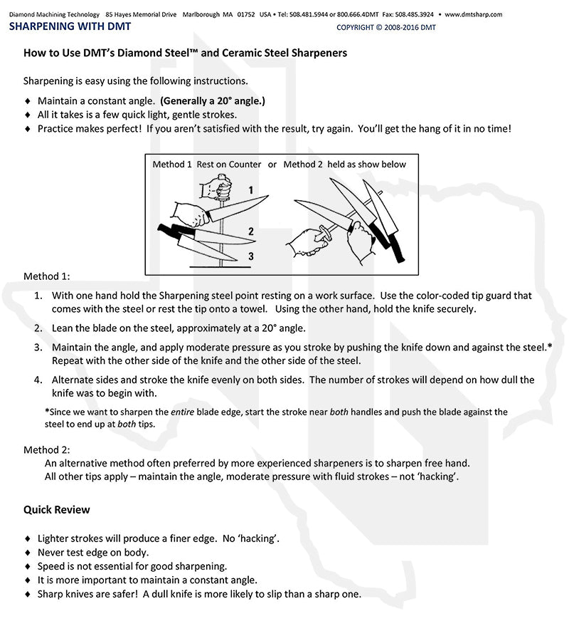 DMT Diamond Sharpeners 14" Diamond Steel DS4F - Fine