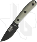 ESEE Knives ESEE-3 ESEE-3HM-K - Green Micarta, Black Powder Coat