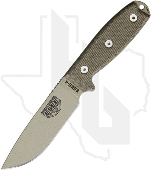 ESEE Knives ESEE-4 ESEE-4P-DT - Tan Micarta, Desert Tan Powder Coat