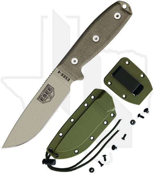 ESEE Knives ESEE-4 ESEE-4P-DT - Tan Micarta, Desert Tan Powder Coat