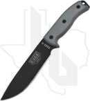 ESEE Knives ESEE-6 ESEE-6P-B - Gray Linen Micarta, Black Powder Coat