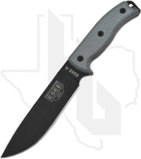 ESEE Knives ESEE-6 ESEE-6P-B - Gray Linen Micarta, Black Powder Coat