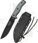 ESEE Knives ESEE-6 ESEE-6P-B - Gray Linen Micarta, Black Powder Coat