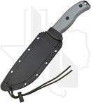 ESEE Knives ESEE-6 ESEE-6P-B - Gray Linen Micarta, Black Powder Coat