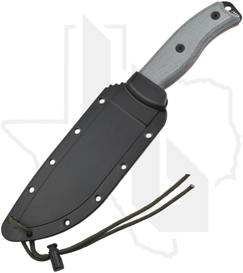 ESEE Knives ESEE-6 ESEE-6P-B - Gray Linen Micarta, Black Powder Coat