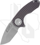 Curtiss Custom Knives F3 Compact - Dark Blue Frag-Mill Titanium, Blasted & Tumbled Spanto, Blasted Titanium Hardware (Pre-Owned)