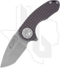 Curtiss Custom Knives F3 Compact - Dark Blue Frag-Mill Titanium, Blasted & Tumbled Spanto, Blasted Titanium Hardware (Pre-Owned)