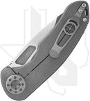Curtiss Custom Knives F3 Medium - Non-Flipper, Blasted & Tumbled Titanium, Two-Tone Drop Point, Stainless Steel Hardware (Pre-Owned)