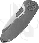 Curtiss Custom Knives F3 Medium - Non-Flipper, Blasted & Tumbled Titanium, Two-Tone Wharncliffe, Stainless Steel Hardware (Pre-Owned)