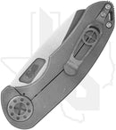 Curtiss Custom Knives F3 Medium - Non-Flipper, Blasted & Tumbled Titanium, Two-Tone Wharncliffe, Stainless Steel Hardware (Pre-Owned)