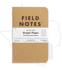 Field Notes Original Kraft FN-01 - Graph Paper, 3-Pack