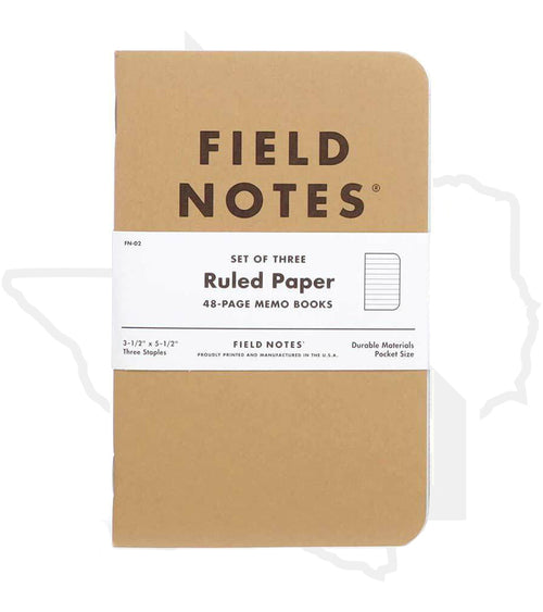 Field Notes Original Kraft FN-02 - Ruled Paper, 3-Pack