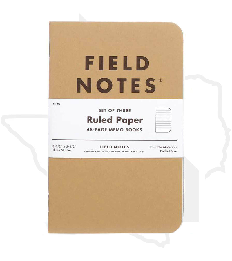 Field Notes Original Kraft FN-02 - Ruled Paper, 3-Pack
