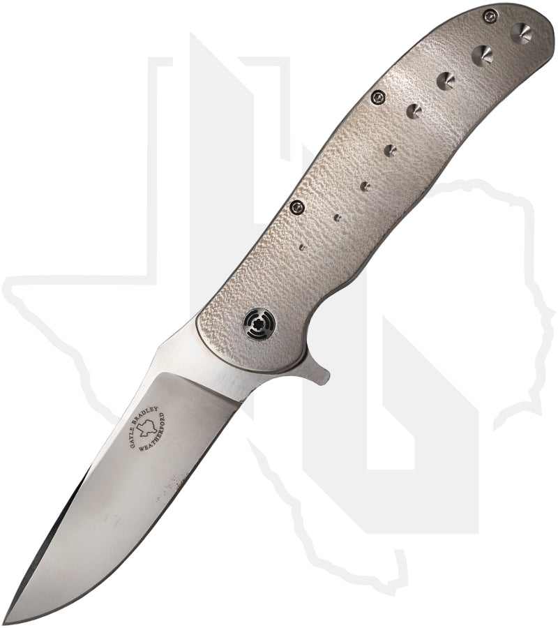 Gayle Bradley Custom Frame Lock Flipper #2 - Orange Peel Titanium, Satin (Pre-Owned)