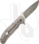 Gayle Bradley Custom Frame Lock Flipper #2 - Orange Peel Titanium, Satin (Pre-Owned)