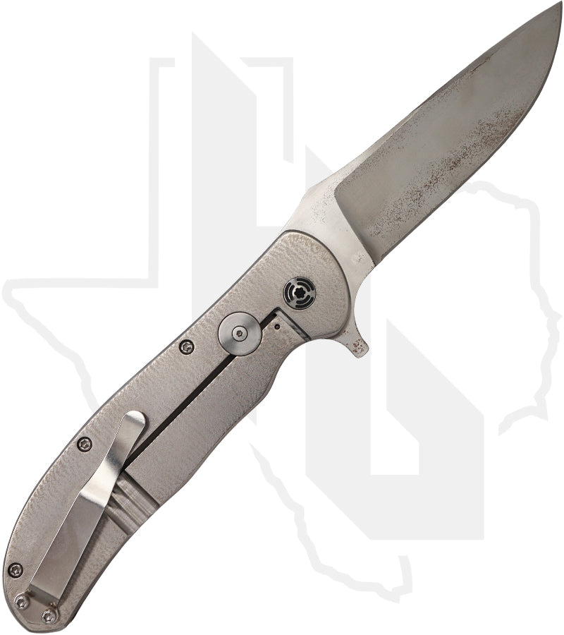 Gayle Bradley Custom Frame Lock Flipper #2 - Orange Peel Titanium, Satin (Pre-Owned)