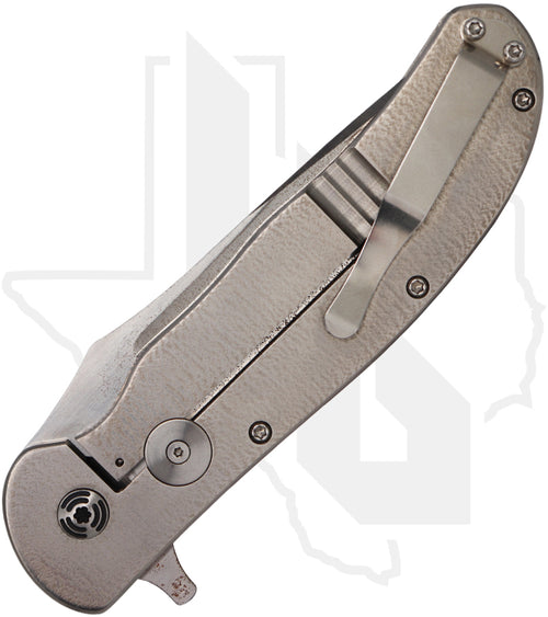 Gayle Bradley Custom Frame Lock Flipper #2 - Orange Peel Titanium, Satin (Pre-Owned)