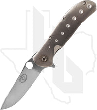 Gayle Bradley Custom Frame Lock Flipper #1 - Orange Peel Titanium, Satin (Pre-Owned)