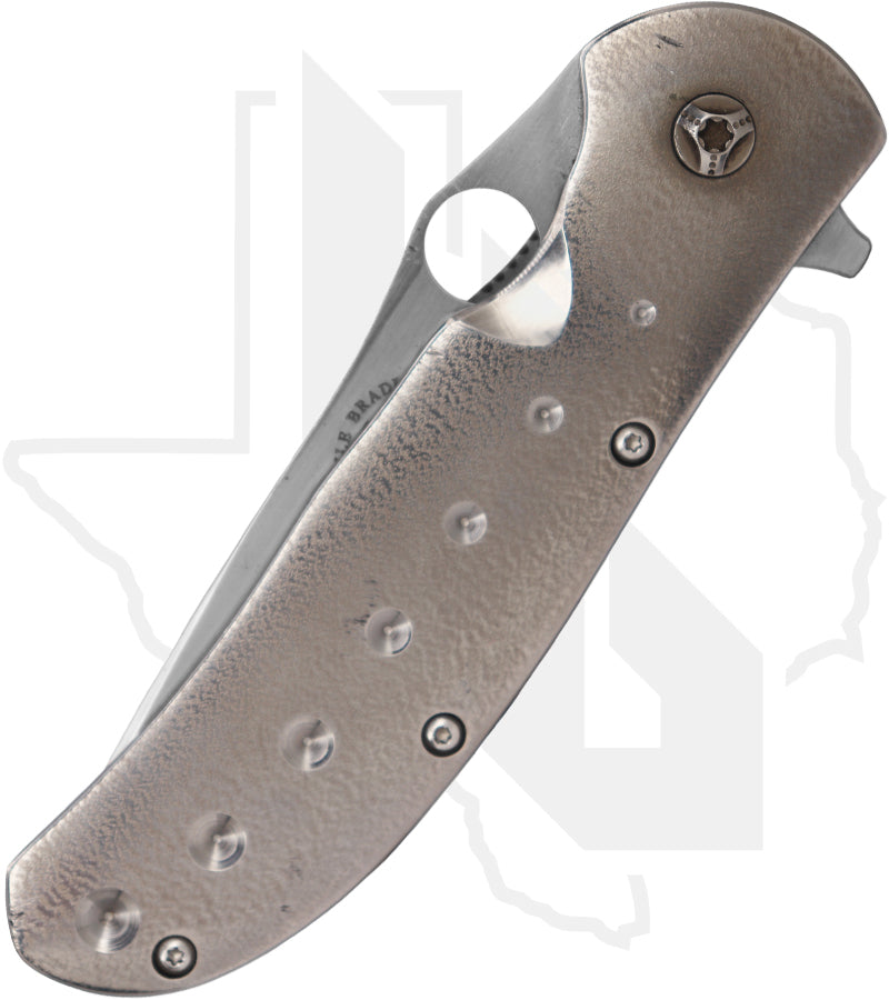 Gayle Bradley Custom Frame Lock Flipper #1 - Orange Peel Titanium, Satin (Pre-Owned)