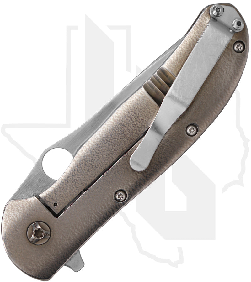 Gayle Bradley Custom Frame Lock Flipper #1 - Orange Peel Titanium, Satin (Pre-Owned)