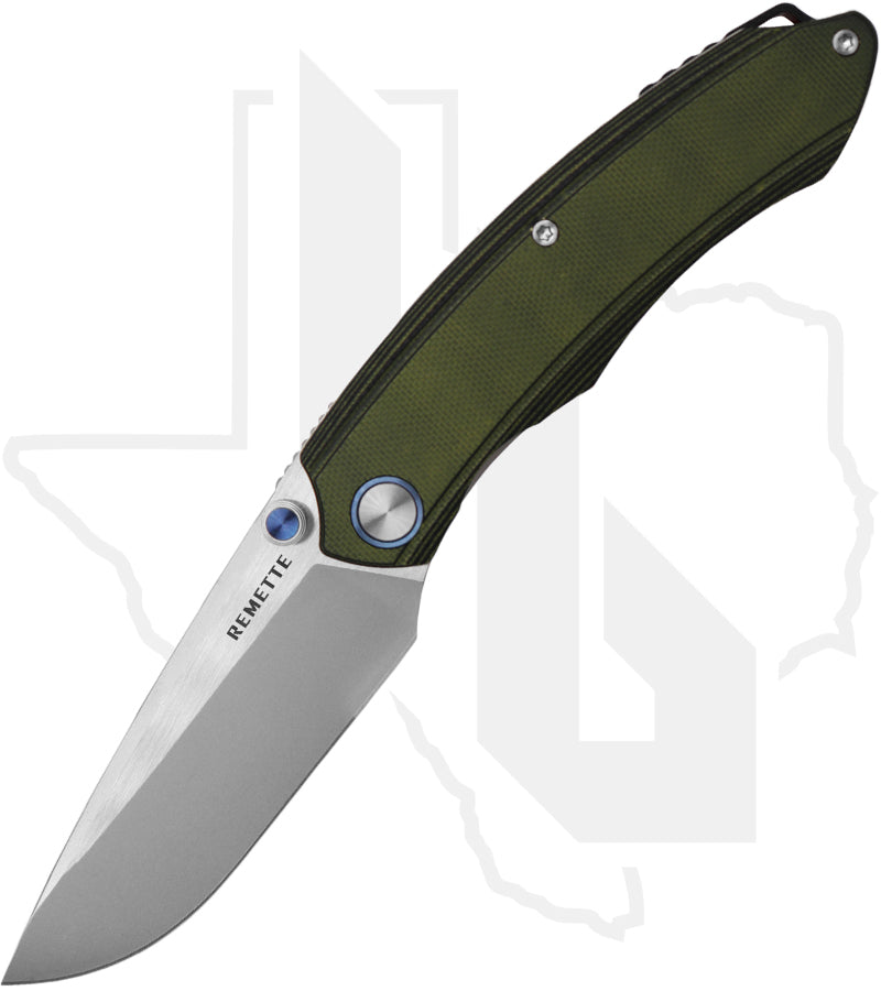 Remette Wild Species GC103 - Green & Black G-10, Bead-Blasted/Satin