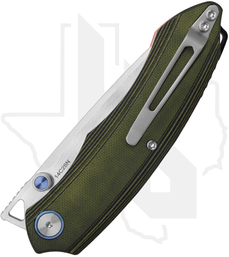 Remette Wild Species GC103 - Green & Black G-10, Bead-Blasted/Satin