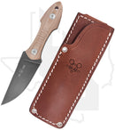 GiantMouse GMF3-P GMF3P-NAT-PVD - Stonewashed PVD, Natural Canvas Micarta