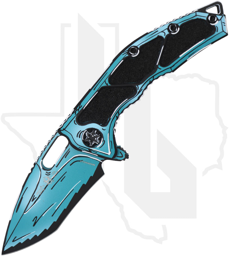 Heretic Knives Medusa Manual H010-CS-TQ - Turquoise Cel Shading