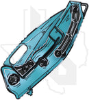 Heretic Knives Medusa Manual H010-CS-TQ - Turquoise Cel Shading