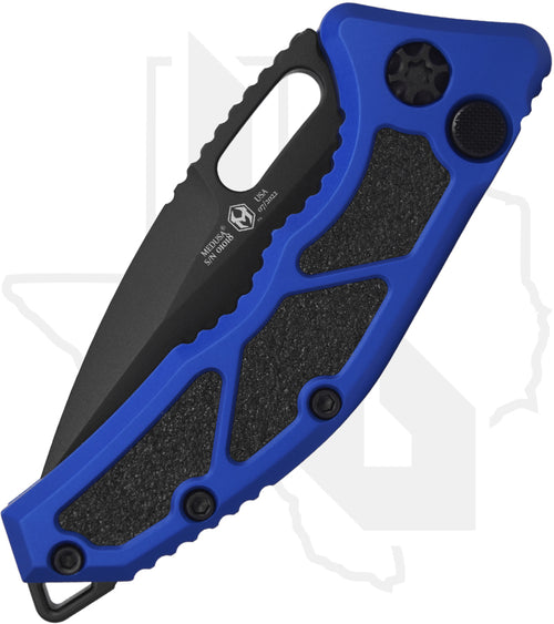 Heretic Knives Medusa Auto H011-4A-BLU - Blue Aluminum, Black Cerakote