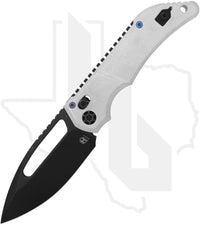 Heretic Knives Koschei H061-8A-BLZ - Blizzardworn Aluminum, Battleworn Black