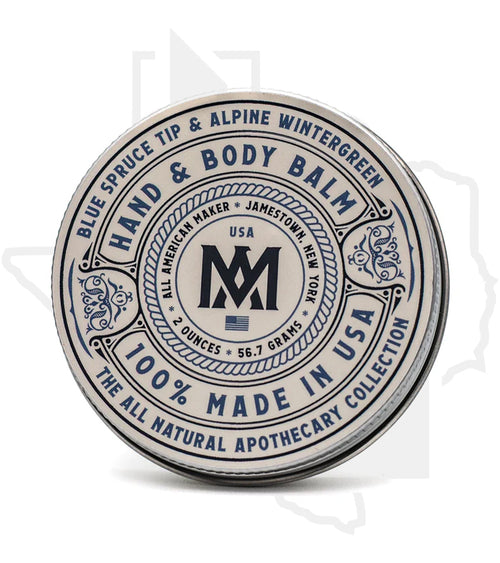 All American Maker 2oz Hand & Body Balm - Blue Spruce Tip & Alpine Wintergreen