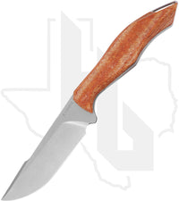 Koenig Knives Helo - Patterned Tan Canvas Micarta, Brightwashed