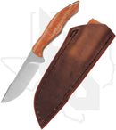 Koenig Knives Helo - Patterned Tan Canvas Micarta, Brightwashed