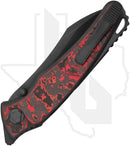 Hawk Knife Designs Talon HT-LF-DLC - Lava Flow Overlays, DLC Titanium
