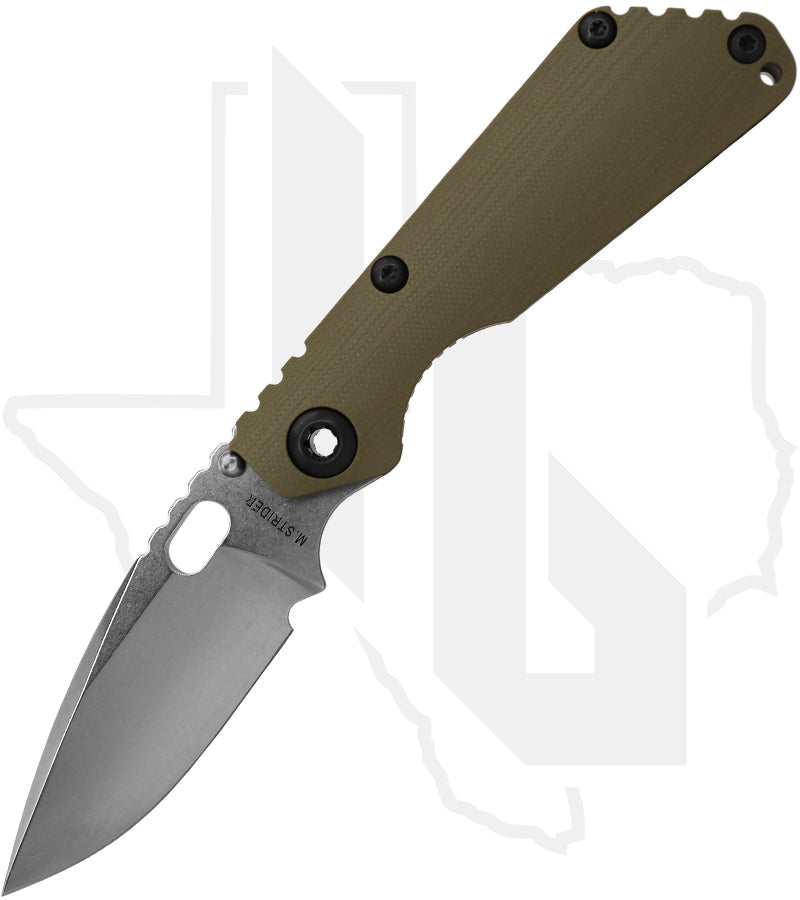 Strider Knives SnG CC - OD Green G-10, Stonewashed Titanium