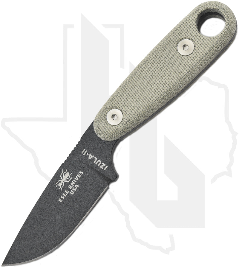 ESEE Knives Izula-II IZULA-II-B-KIT - Tan Micarta, Black Powder Coat