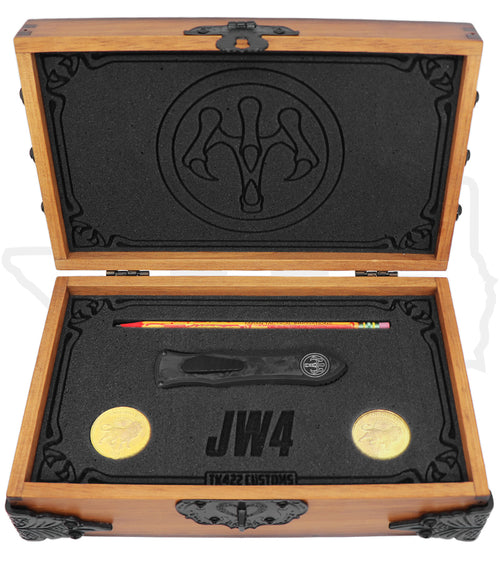 Hawk Knife Designs Deadlock Model C JW4-26 - John Wick 4 Box Set, Carbon Fiber, DLC Titanium