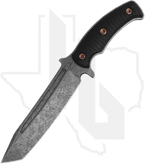 RMJ Tactical Combat Asia K-CASIA-AE-BK - Black G-10, Acid Etched