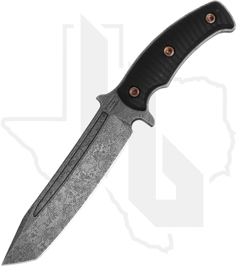 RMJ Tactical Combat Asia K-CASIA-AE-BK - Black G-10, Acid Etched