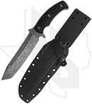 RMJ Tactical Combat Asia K-CASIA-AE-BK - Black G-10, Acid Etched