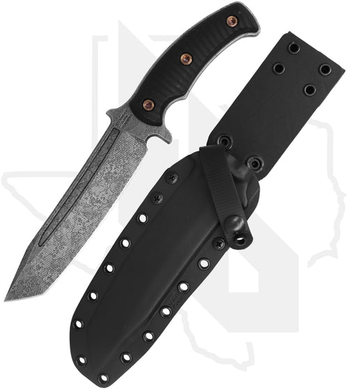 RMJ Tactical Combat Asia K-CASIA-AE-BK - Black G-10, Acid Etched