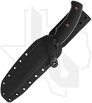 RMJ Tactical Combat Asia K-CASIA-AE-BK - Black G-10, Acid Etched