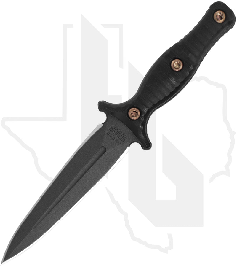 RMJ Tactical Raider Dagger K-RDP-GB-BK - Black G-10, Graphite Black Cerakote