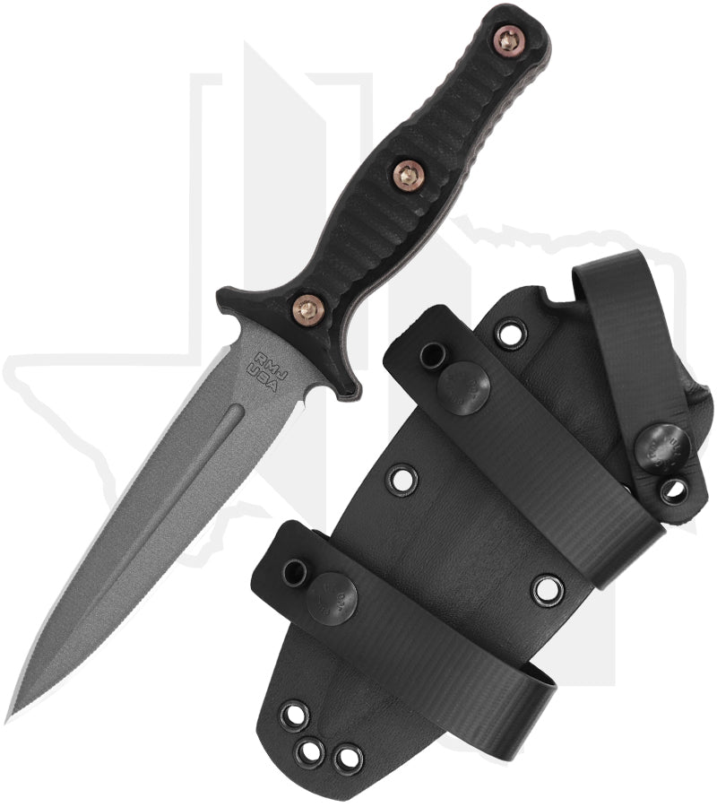 RMJ Tactical Raider Dagger K-RDP-TU-BK - Black G-10, Tungsten Cerakote